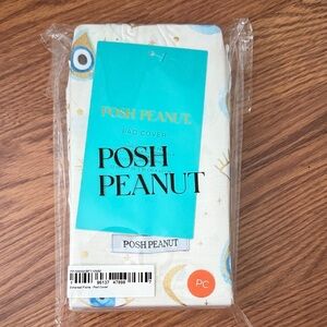 Posh Peanut Eye Design Changing Pad Cover in White and Blue